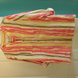 NWOT Coral Bay Woman's Button Down Linen Shirt